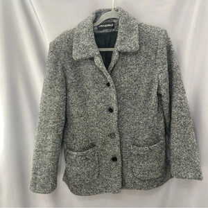 Sandro Women’s Black & White Button Down Blazer Style Coat Size Medium